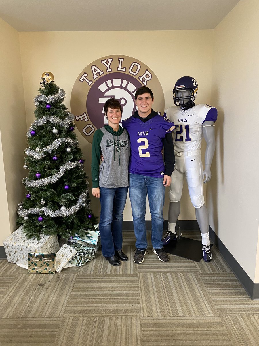Beyond thankful to say that I have received a scholarship offer to play football at Taylor University. Thank you to <a href="/Coach_Boddie/">Jared T. Boddie</a> and Coach Korfmacher for the visit today. It was great learning about the program!