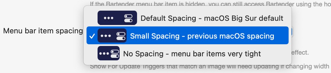 be gone obnoxious spacing of menu bar extras