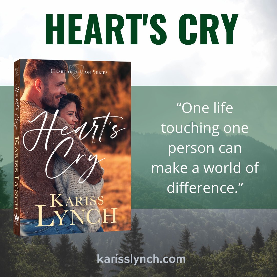 It's #Christmas week, and I am SO excited to spend some time with my family, set work aside, and just celebrate that Jesus came! I LOVE this quote from Heart's Cry — "One life touching one person can make a world of difference." Who can you encourage this holiday week? #newbook