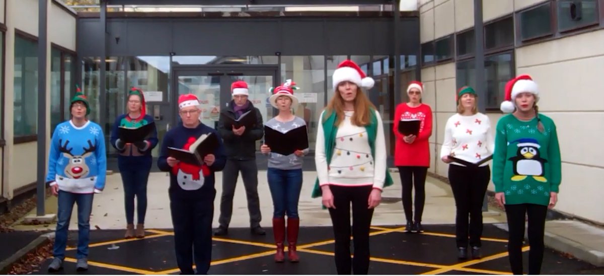 IlkleyChat's tweet image. Airedale Hospital choir has shared a Christmas video and hear Steph Burgess from #Ilkley, the musical director, chat about the choir &amp;amp; video on @RombaldsRadio Drive with @NickJBabb before 6, listen at rombaldsradio.com, via the app or smart speaker.