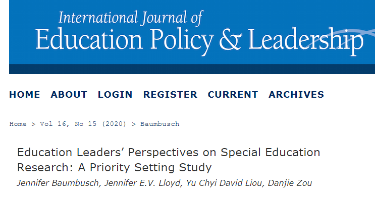 Fourth, working alongside some of BC's education leaders, we published a 'research priority setting' paper describing their perspectives on what they feel should be priorities in special education research.Link:  https://journals.sfu.ca/ijepl/index.php/ijepl/article/view/987 #inclusion  #bcpoli  #bced  #UBC ^JL /6