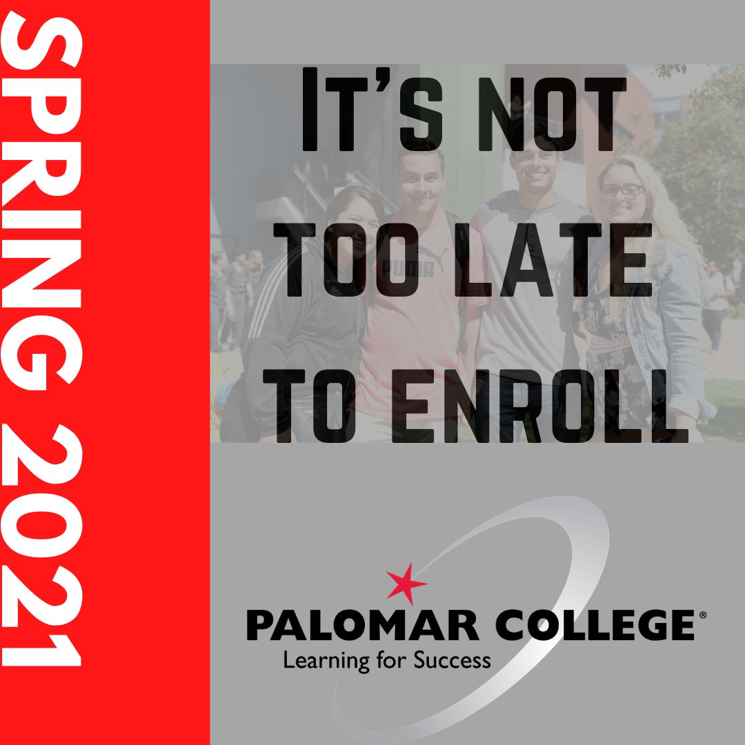 palomarcomets's tweet photo. As we go into winter break remember it's not too late to enroll for #spring2021.
Enjoy your ❄holiday break❄ -- We'll be back on January 4 for Winter Intersession. We look forward to seeing you again in 2021 for #OnlineSpring, starting February 1.
🔷 https://t.co/FcIOAImeHP https://t.co/sJmcyOUoID