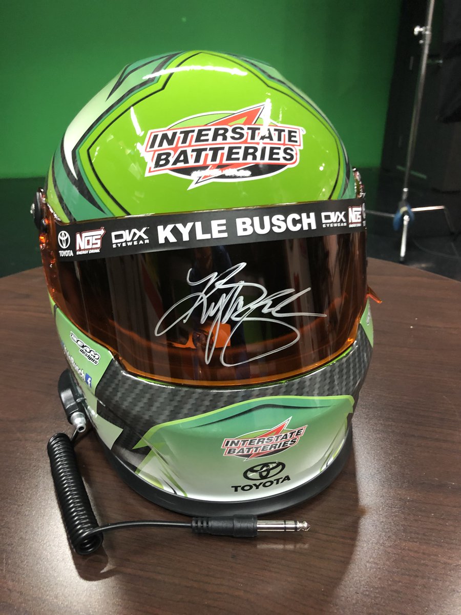 Today is the LAST DAY of our #12DaysofGiveaways! Drum roll please.........🥁 🥁 🥁 🥁 🥁

We're giving away a signed <a href="/KyleBusch/">Kyle Busch</a> full-size replica helmet!!! All you have to do to win this grand prize is follow us and retweet this post!💥 

<a href="/JoeGibbsRacing/">Joe Gibbs Racing</a> | #TeamInterstate