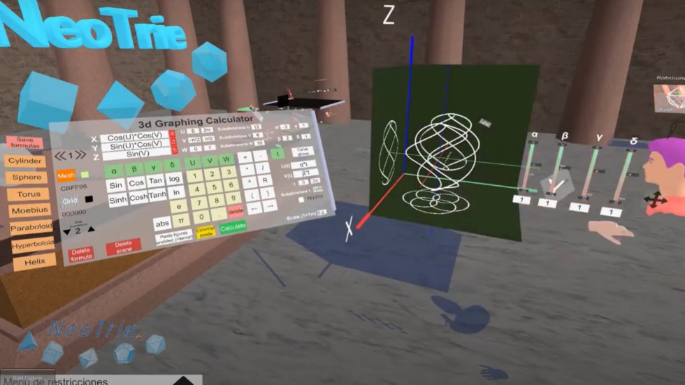 Have a look at the video presentation by José L. Rodríguez about Neotrie VR, at the Asian Technology Conference in Mathematics www2.ual.es/neotrie/confer… #vr #maths #math #3dGeometry #virtualReality #htcvive #oculus #windowsMixedReality
