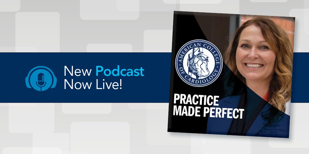ACCinTouch's tweet photo. In this new #PracticeMadePerfect episode, Dr. @a_l_bailey hosts Cathie Biga, and Drs. Ed Fry and Vance Chunn in the second part of a discussion about what value #cardiology brings to a larger organization. Listen now: https://t.co/ysu8VPPeAa https://t.co/cQ8ByUOoz5
