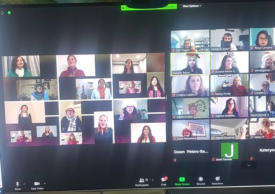 A great virtual #HappyHolidays party today at the <a href="/NursingRU/">Ruba Altaweel</a>. Who would have thought that a virtual party would be so filled with fun and laughter- thanks to the amazing organizing committee 👍