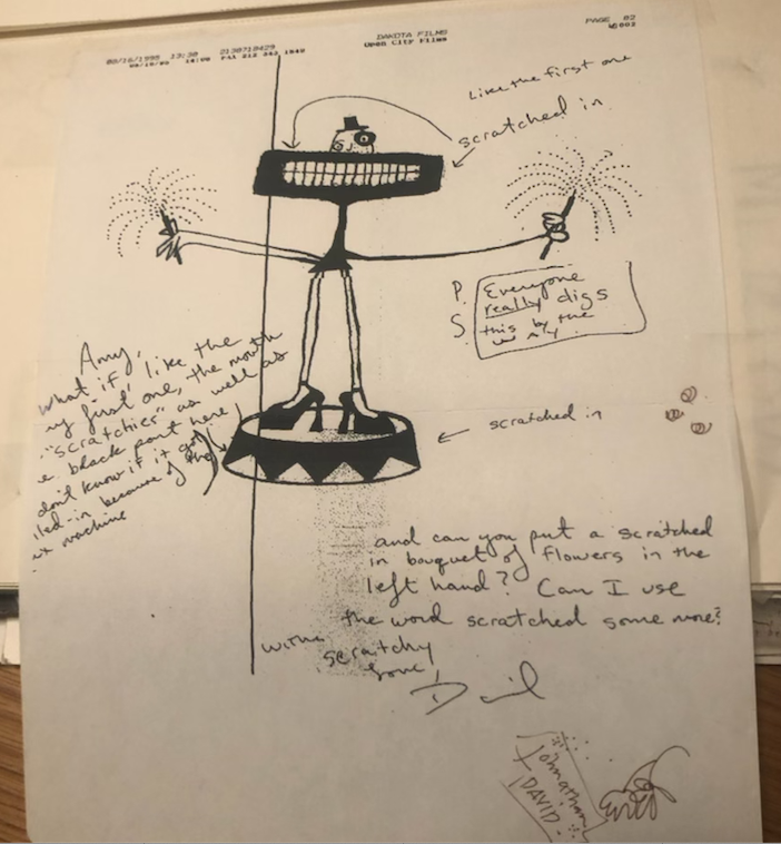 davidcrosss's tweet photo. Remember fax machines? Neither do I. But I recall these early drafts of the Mr. Show logo designed w/Amy Silver! Why even bother? Listen to @heartheassembly https://t.co/as1DKg2qmh https://t.co/XyDbyu360M