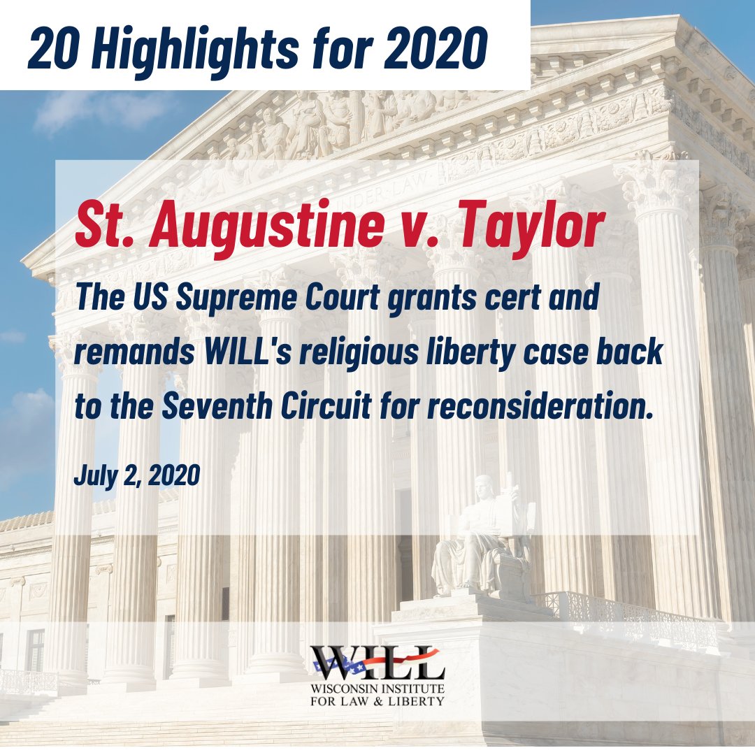 WILawLiberty's tweet photo. #WILL2020: “St. Augustine and its families were denied a public benefit because they believe they are called to follow their faith in the Catholic tradition... They were penalized for what they believe. Our Constitution does not permit that.”
--> https://t.co/l7q75U03pU https://t.co/IyfolK0ZEo