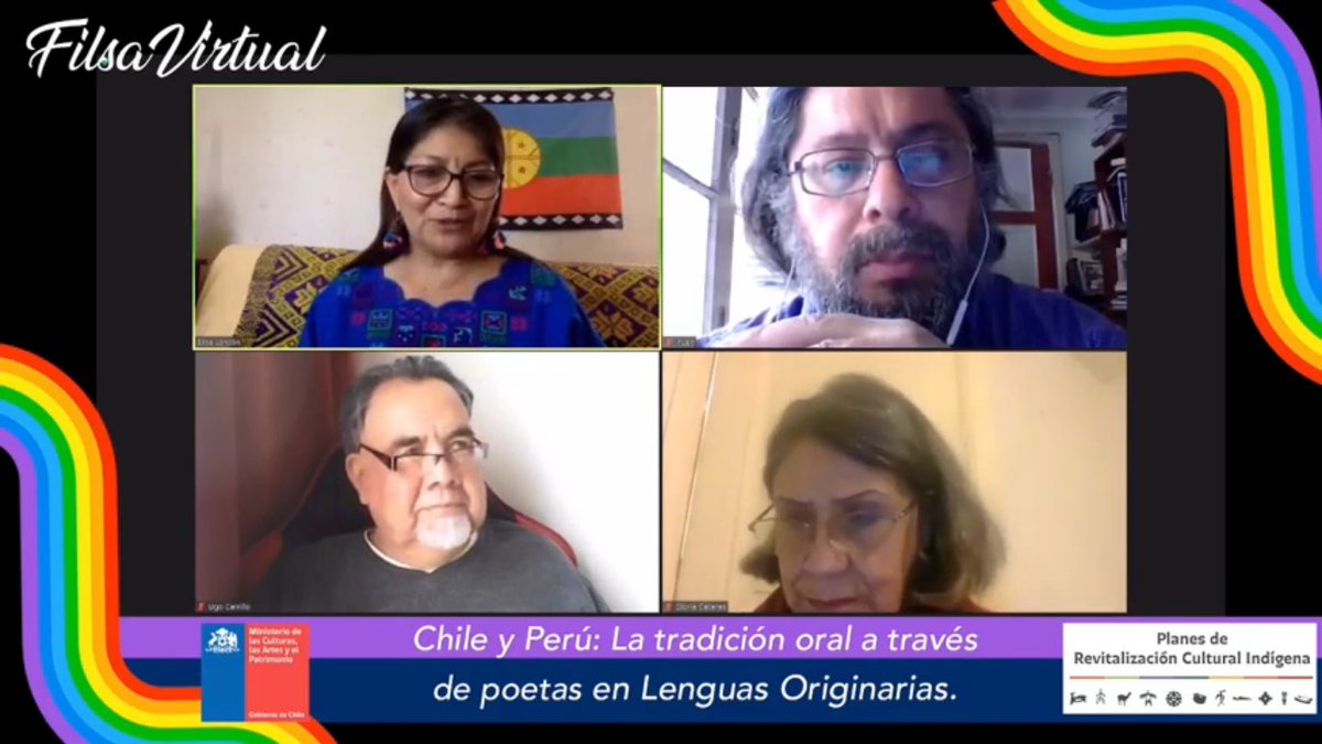 camaradellibro's tweet photo. #REVIVE el Conversatorio y lectura de poesía Chile y Perú: La tradición oral a través de poetas en Lenguas Originarias.
👉https://t.co/89FsXRaqY1
@ElisaLoncon #JaimeHuenún @UgoCarrillo #GloriaCáceres
@CPLibro @patrimonio_cl
#FilsaVirtual https://t.co/vLijCKWqaq