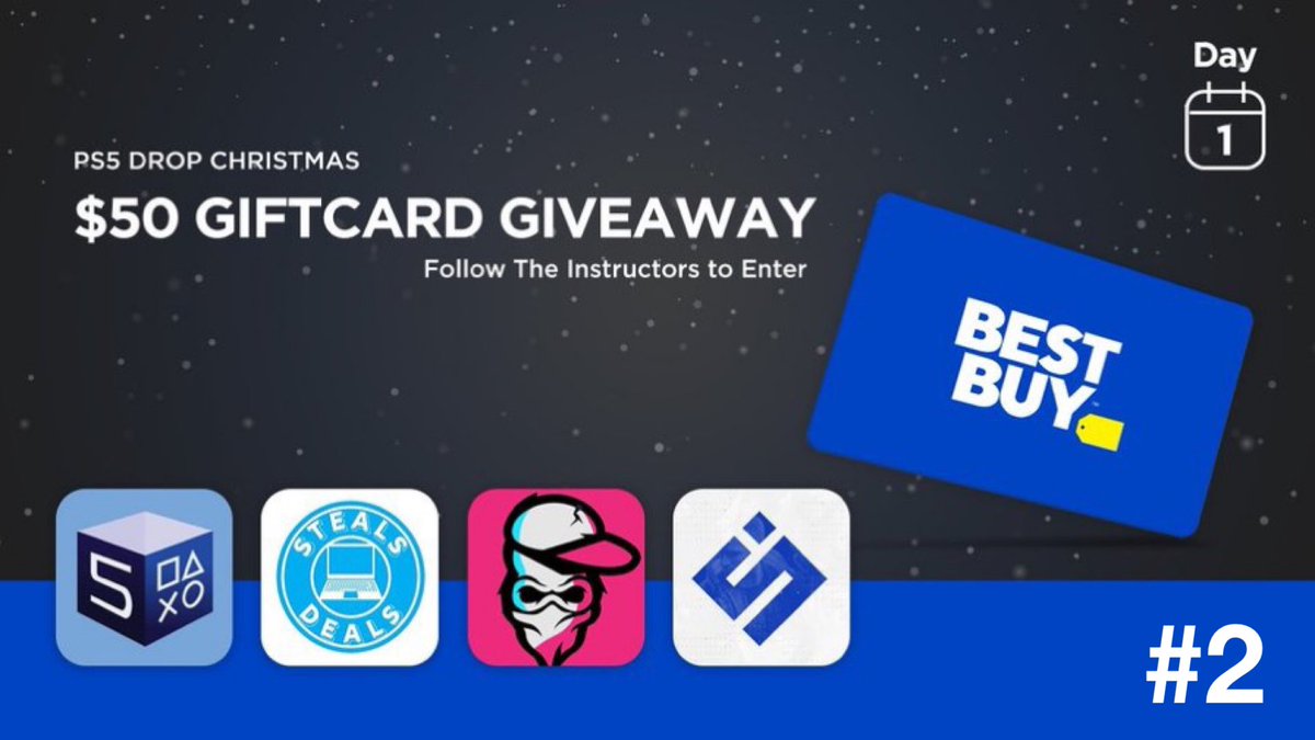 [GIVEAWAY] $50 Best Buy Gift Card Giveaway! To Enter: -Follow @StealsandDeals -@PS5Drop -@spieltimes -@YtNextGenGaming -Retweet! Winner Announced In 24 Hours! Good Luck! 👍🍀