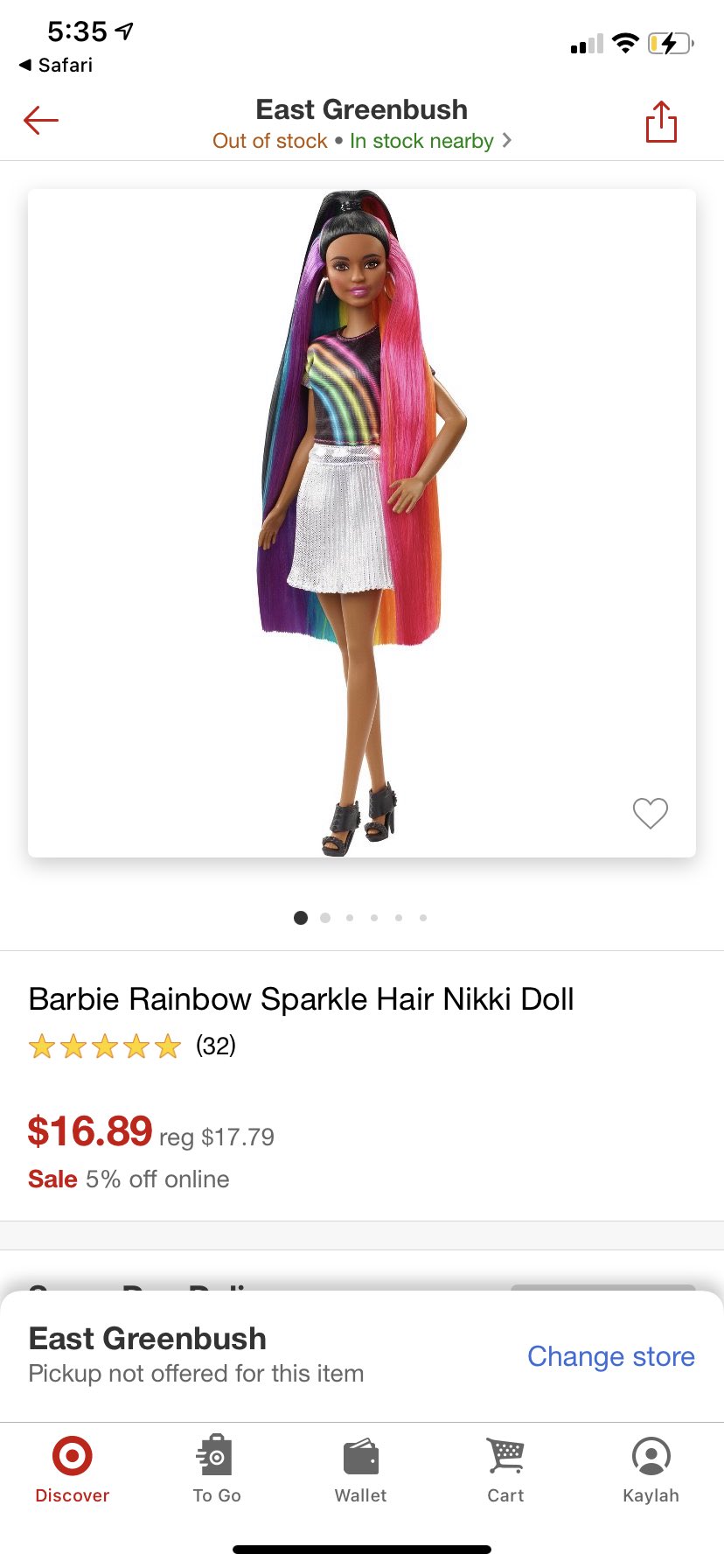 Barbie rainbow online sparkle hair nikki