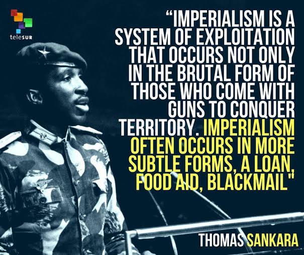 On this day 1949, a Legend was born.President Thomas Sankara was assassinated by agents of imperialism in a coup plot orchestrated by France  on October 15, 1987.Sankara rejected the idea of foreign aid, saying that "HE WHO FEEDS YOU, CONTROLS YOU".