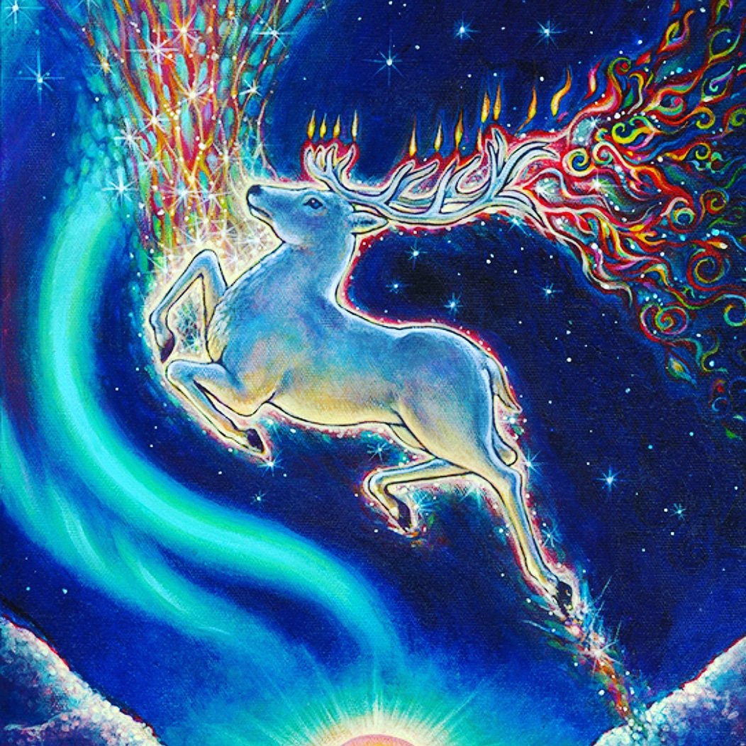 OccultBookstore's tweet photo. The Occult wishes everyone a Sacred Solstice! 🙏💕

 ~art by Paul B. Rucker available at The Occult Bookstore
2032 W Grand Ave, Chicago
Thur-Sat 1-7pm, Sun 1-6pm

#winter #wintersolstice #darkestnight #yule #blessings https://t.co/6dueCQ8oDa