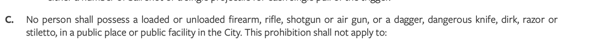 The big thing here is -- not a doggone person knew he had a gun until he released a statement *after the fact* announcing it. Not police, not counter-protesters. No one. But, the City Ordinance says no guns on city property, right? Well... not applicable.