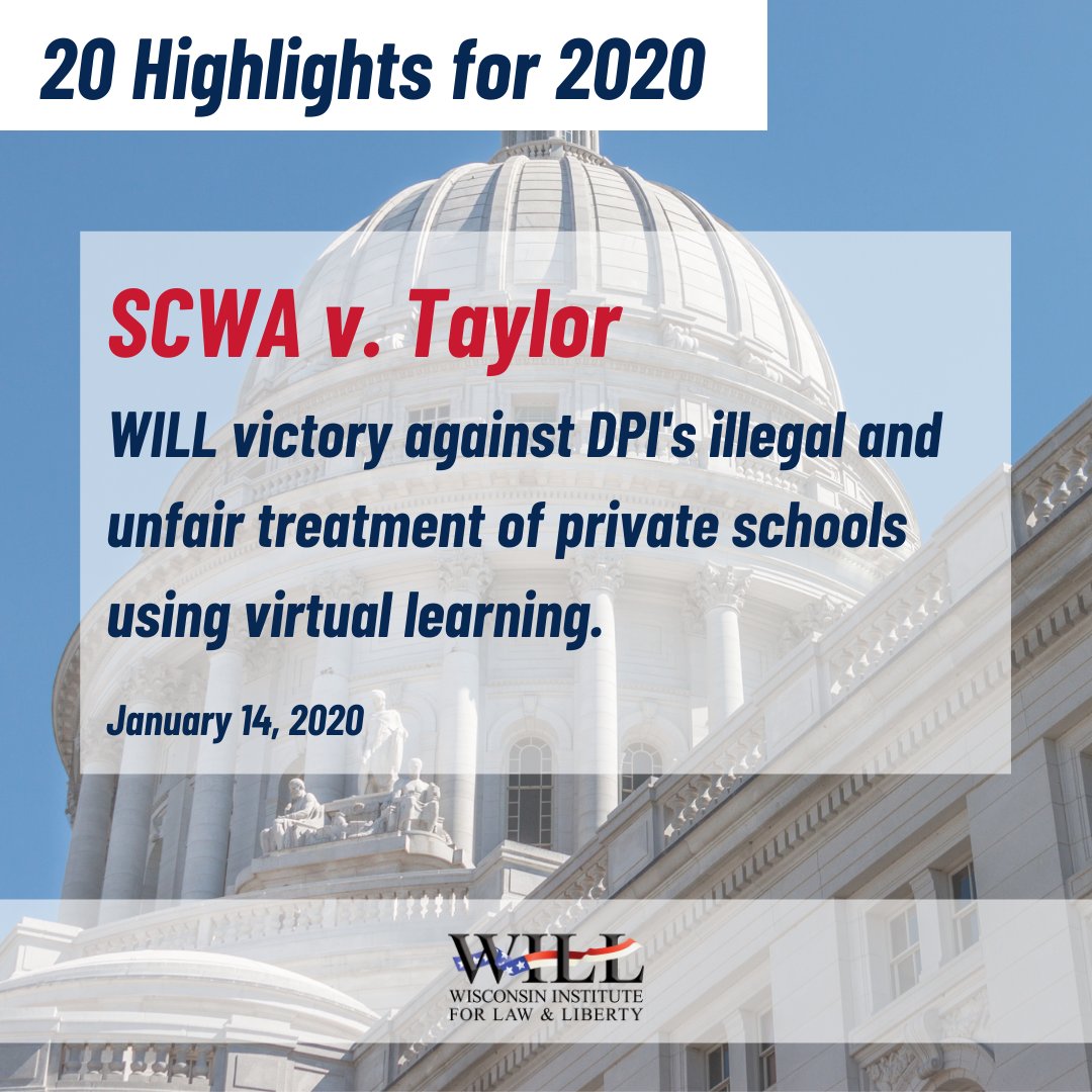 WILawLiberty's tweet photo. #WILL2020: "For too long, DPI has been unfair in their treatment of private schools in Wisconsin’s choice programs and today’s decision affirms that when they break the law, they will be held accountable.”
--> https://t.co/2WYgRfJnbj https://t.co/tM9FLRMm3h