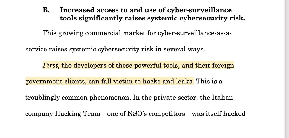 8. Argument B: Spyware devs & customers don't always have have good security. Tools can and do get stolen. Or reverse engineered. Some Govs may narrowly prioritize their interests above cybersecurity ecosystem and act and in ways that harm whole internet.