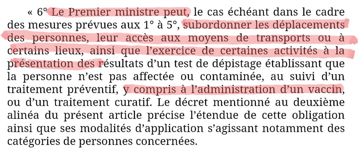 🚨🚨 ALERTE ROUGE ! 🚨🚨
Par un projet de loi qu'il entend faire voter en douce par les députés-zombies de LREM, Castex veut prendre le pouvoir d'interdire les déplacements et certaines activités aux Français refusant le #vaccin #COVID
MACRON DESTITUTION !
assemblee-nationale.fr/dyn/15/textes/…