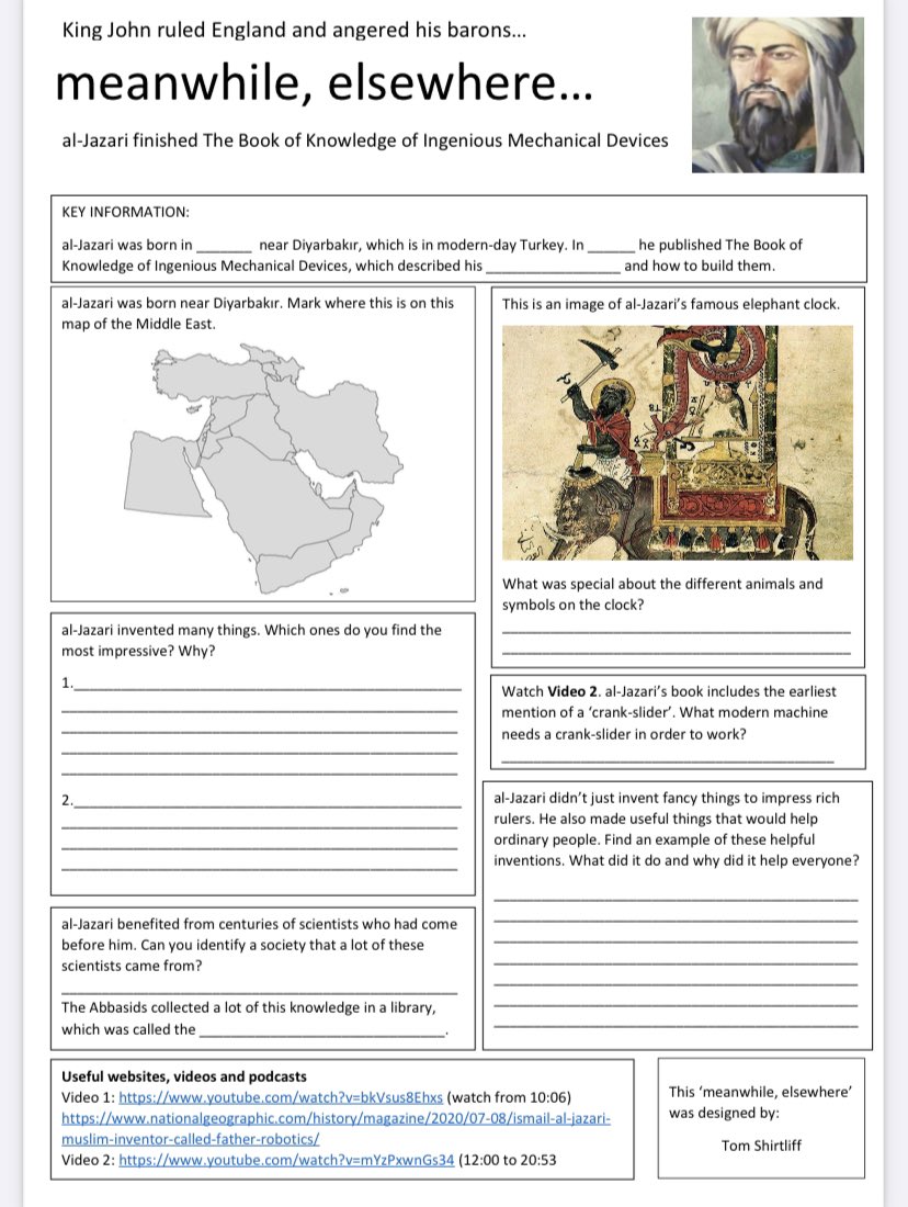 mrwbw's tweet photo. And we’ve had a great range of submissions that I’ve now edited and uploaded from the PGCE cohort at @UoNSoEHistory. From Justinian to Pilbara, and al-Jazari to China, it is so exciting to think how these could be meaningfully integrated into different curricula. #historyteacher https://t.co/Z85Oq0q1sQ