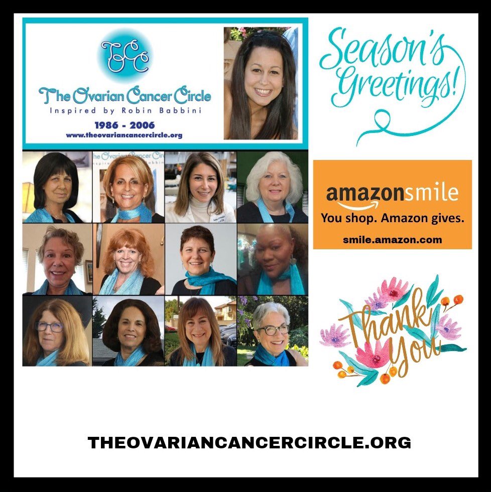 ⁦<a href="/cancercircle/">OVARIANCANCERCIRCLE</a>⁩ ⁦⁩ 
Seasons Greetings!
In loving memory of Robin Babbini who lost her life to ovarian cancer at 20
please consider a Year End Donation to support cutting edge research at the ⁦⁦<a href="/golabnow/">G.O. Discovery Lab</a>⁩ led by UCLA Dr. Memarzadeh 
theovariancancercircle.org/donate.