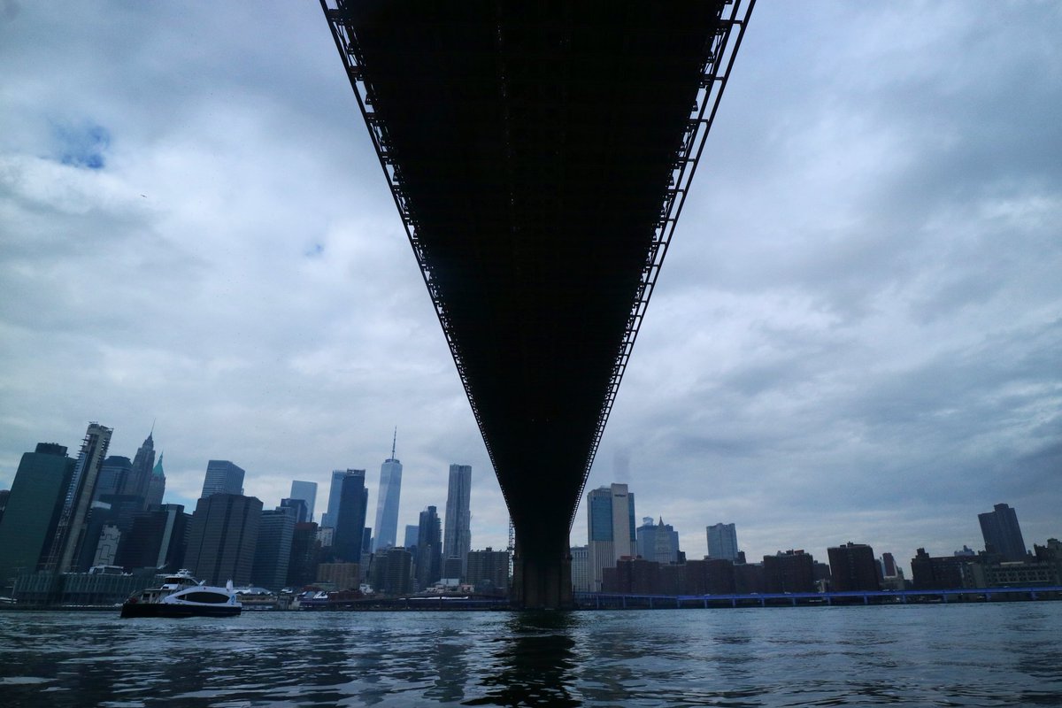 GaryHershorn's tweet photo. Down under the Brooklyn Bridge in front of lower Manhattan on a New York Media Boat Monday morning. Check them out at https://t.co/EnBAtqOh9z
#newyorkcity #nyc #newyork @wtc #brooklynbridge @agreatbigcity #nymb @NYmediaBoat https://t.co/WaKLHMabZ2