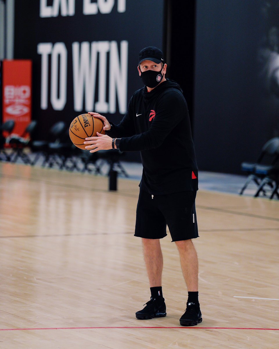 Raptors's tweet photo. Be like Coach, wear a mask. https://t.co/4TUZOHXRRJ