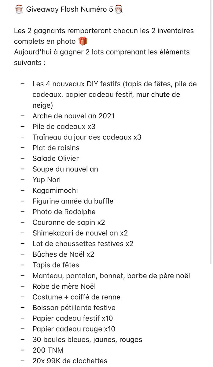 Emyhrbo's tweet photo. 🎅🏼 Giveaway Flash Numéro 5 🎅🏼

2 gagnants ! 🎁
Détail dans la note juste en dessous ↓

Les conditions pour participer : 
- Follow mon compte 
- RT le tweet 

Pour + de flashs go chez @caroacnh31 &amp; @melmel_acnh 🙌🏼

Fin du concours mardi 22/12 à 19H30 ! 
Bonne chance à tou(te)s 🤞🏼 https://t.co/xJbS4ww9cy