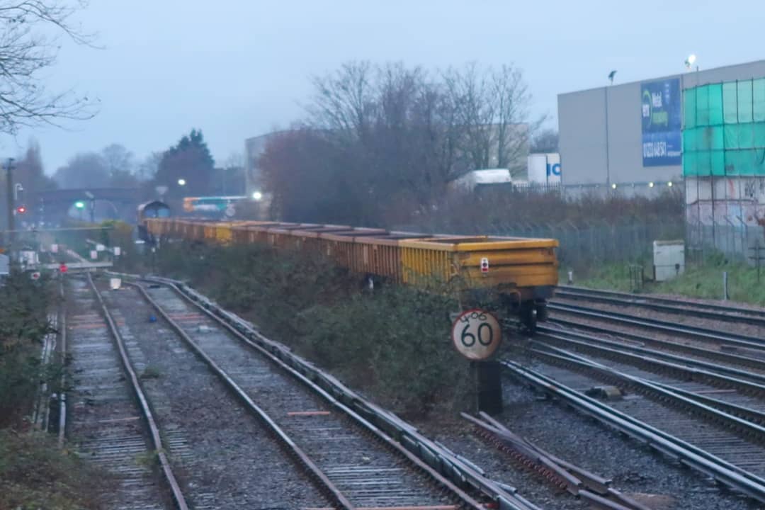 66846 with an engineer's train Margate to Hoo junction 13/12/20 @ColasRailUK @NetworkRailSE #colas #colasrail #class66 #networkrail #engineeringwork