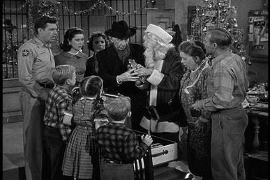 In all eight seasons of The Andy Griffith Show there has only ever been one holiday themed episode. “The Christmas Story” first broadcast on December 19, 1960 tells the story of Andy transforming the jail into a joyous Christmas party, and enlisting Barney as Santa Claus.