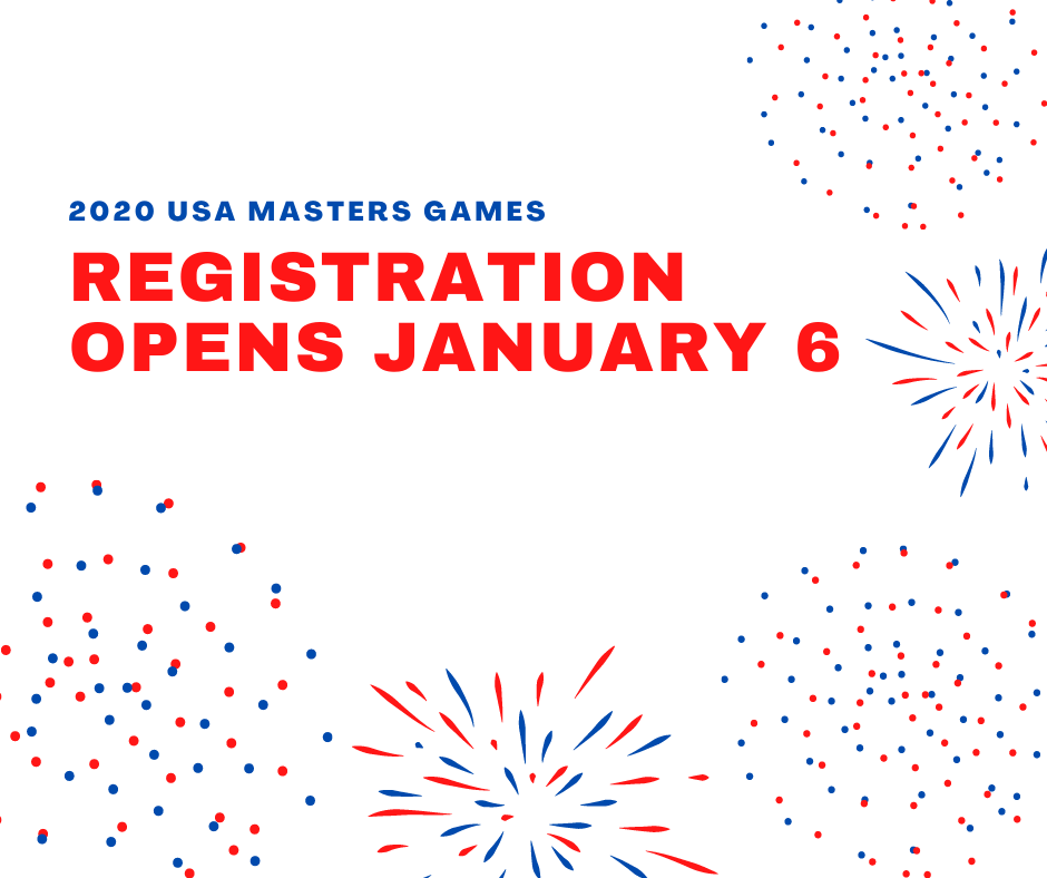 USAMastersGames's tweet photo. Registration starts to open on January 6 for the 2020 USA Masters Games!! Learn more about each sport at https://t.co/laSNFRGnqw https://t.co/x8mU1xFNpf