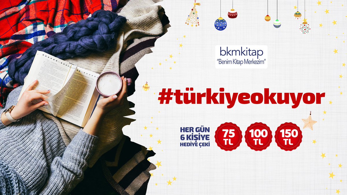 TÜRKIYE OKUYOR📚Saat 21.00'de paylaşılan etkinlik gönderimizi okuduğun bir kitaptan alıntı ile, <a href="/bkmkitap/">bkmkitap.com</a> ve 1 arkadaşını etiketleyerek retweetle hediye çeklerini kazanma fırsatını kaçırma🎉