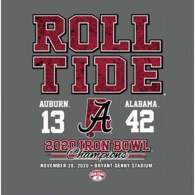 Presenting Y’all 2020 Iron Bowl Champions @AlabamaFTBL https://t.co/sHYSaTbOKn