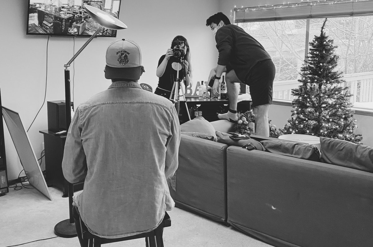 FollowYouHome21's tweet photo. BTS from filming interviews with our directors Cole Galvagno, Kaley Joss, and producer Daniel Lew. Stay tuned for a big announcement dropping later today! #fyh2021 https://t.co/OTAaa3UfBe