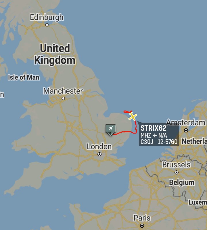 Oceanworldfree's tweet photo. 🇺🇲USAF

STRIX62(12-5760)Lockheed MC-130J spotted in #London eastern coast

#AE54CD
#UnitedKingdom🇬🇧
#NorthIreland    #Belfast
#England🏴󠁧󠁢󠁥󠁮󠁧󠁿#London
#Scotland🏴󠁧󠁢󠁳󠁣󠁴󠁿#Edinburgh
#Wales 🏴󠁧󠁢󠁷󠁬󠁳󠁿#Cardiff

#Ireland🇮🇪 #Dublin
#IsleOfMan 🇮🇲#Douglas https://t.co/ZUfsTQseC7