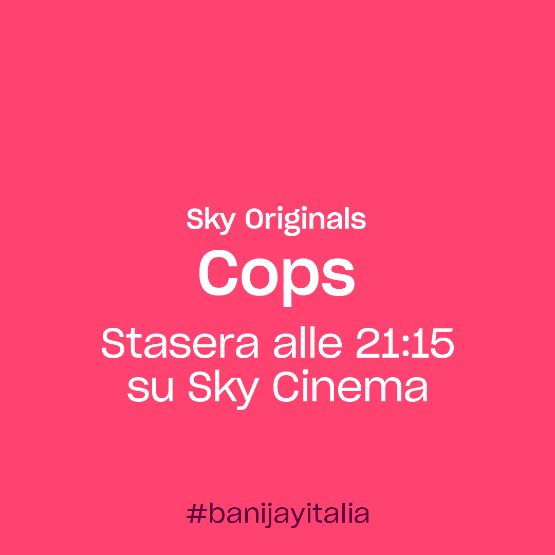 BanijayItalia's tweet photo. La prima serata di @skyitalia si tinge di rosso e blu: la banda di poliziotti più divertente e strampalata che abbiate mai visto sta per entrare a sirene spiegate nella vostra prima serata! 🚨🚨🚨👮👩‍✈️

Ci vediamo alle 21:15 su Sky Cinema, a più tardi! 🚓 #SkyCops #banijayitalia https://t.co/0NOrdoycgW