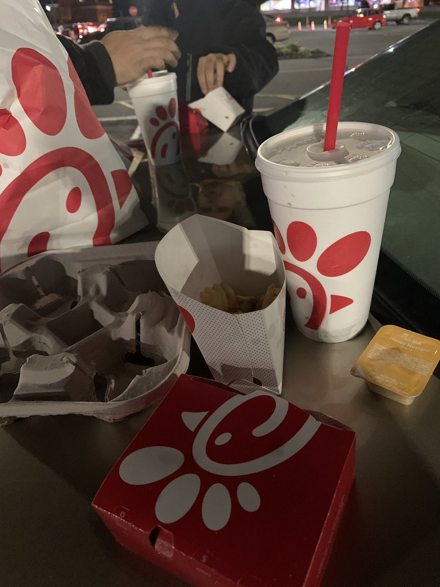 Trying chick-fil a on cold night