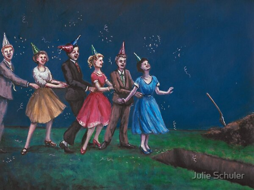 JulieKSchuler's tweet photo. @MattBinder I did this painting and called it America's Covid Response as dark humor. I can't believe it came true. https://t.co/t6a7LB9v9q