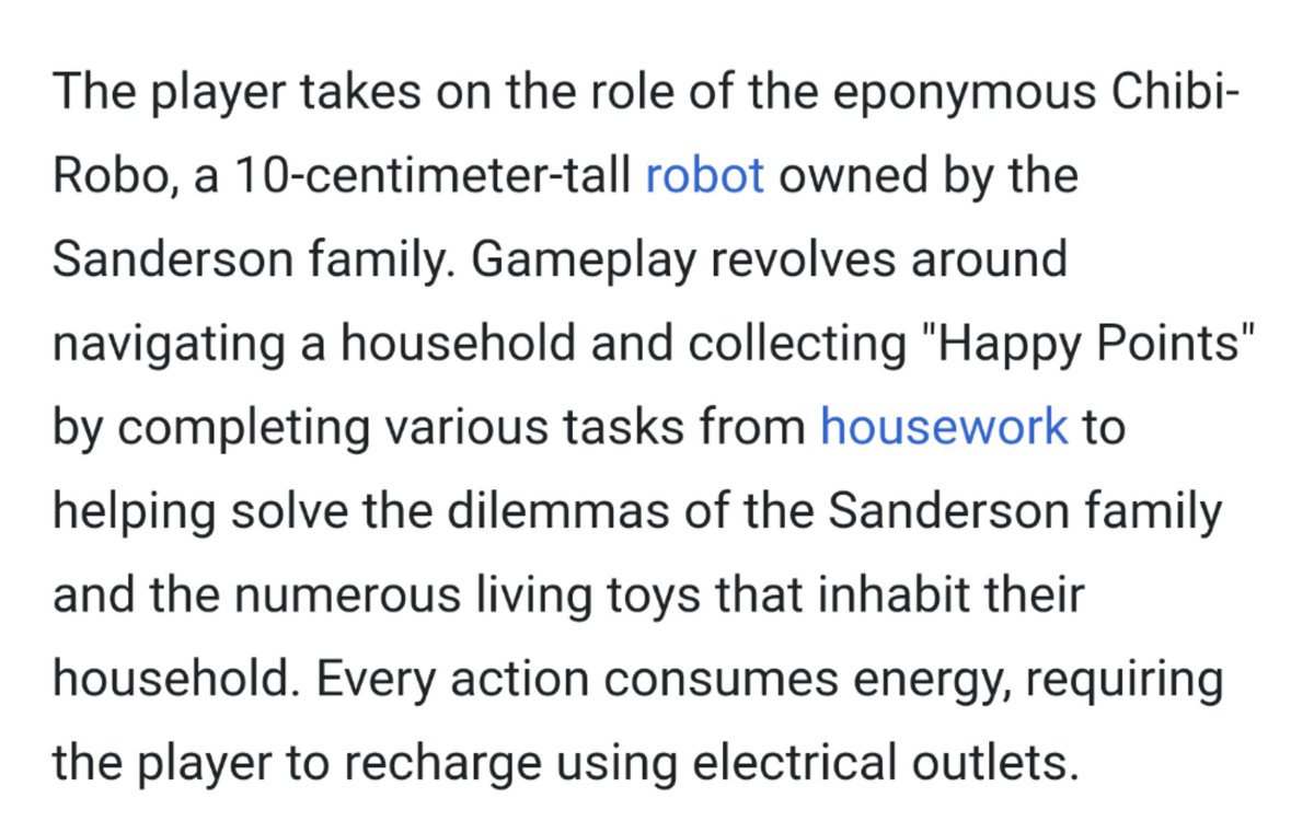 A better example is Chibi Robo, developed by Skip LTD and published by Nintendo with Shigeru Miyamoto as producer. It's literally a game about performing emotional labor for a family that is slowly falling apart.