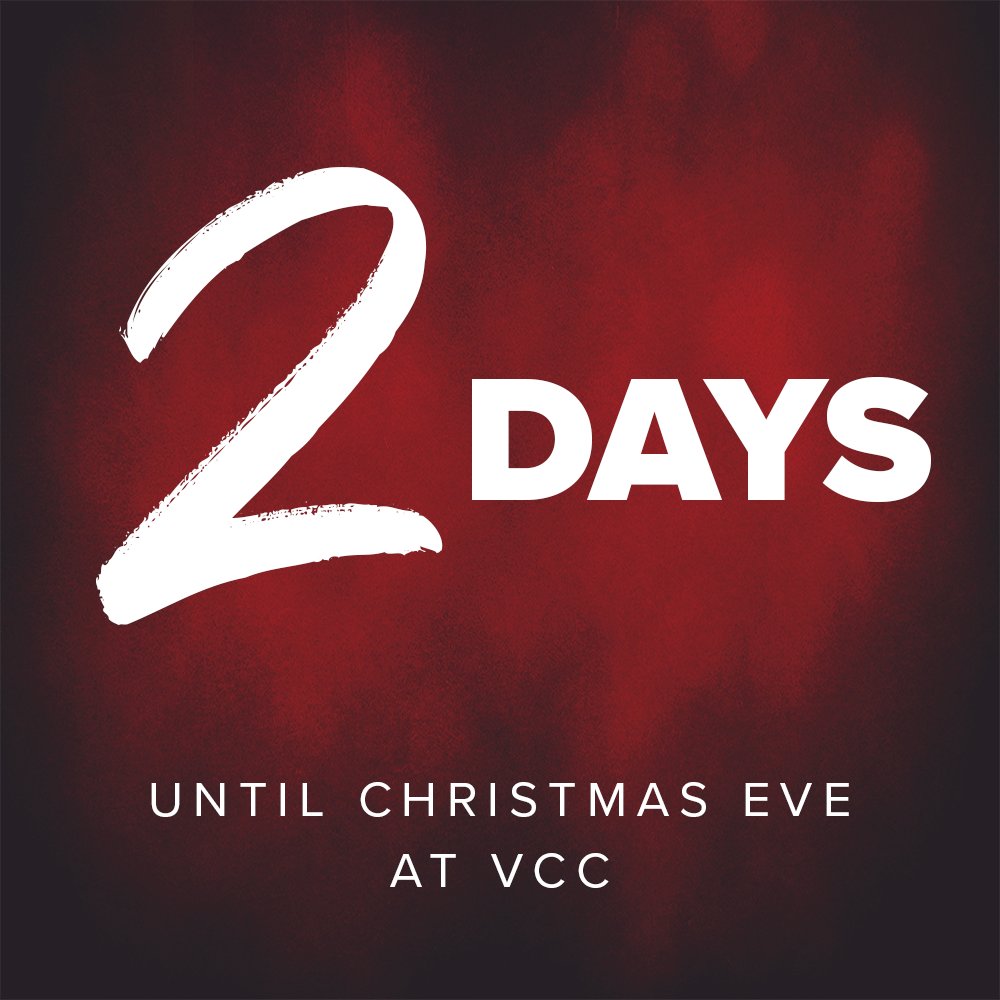 We've got 2 more days until the big party begins! Christmas Eve celebrations begin this Wednesday, December 23 at VCC! For times and info, go to vccindy.org/christmas!