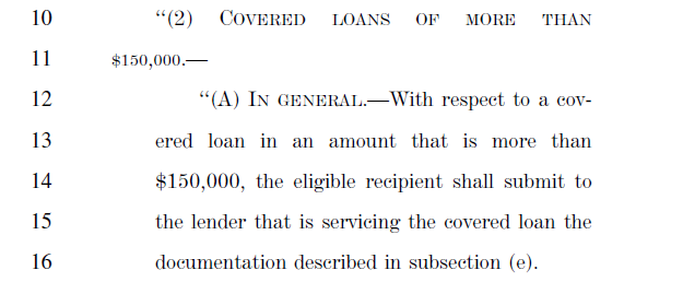 For  #PPP loans between $150K and $2 million, the supporting documentation WILL still be necessary (this is a change from prior version of the bill which did not require that).  5/x