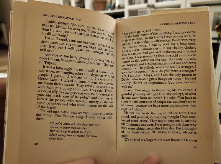 MaryFitzger's tweet photo. What a wonderful Libya-Ireland seasonal linkage: 

‘An Irish Christmas Eve’ by Libyan writer and artist Redwan Abushwesha. 

Redwan lived in Ireland for some time, this piece brings to mind a Libyan Leopold Bloom with echoes of Bukowski.

Thanks for sharing @firasheeya https://t.co/IXN7KlQ8SZ