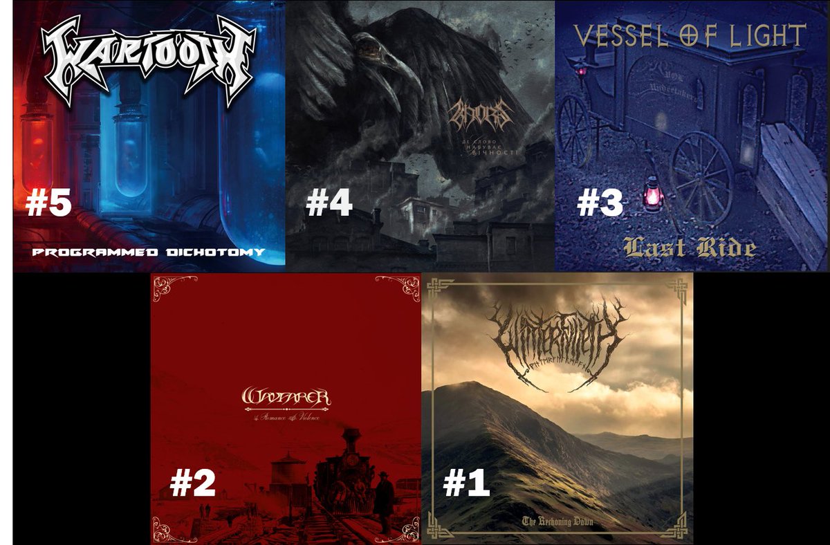 Mark’s Metal Minute Top 20 of ‘20 - The Top 5: 

5. Wartooth - Programmed Dichotomy
4. Khors - Where the World Acquires Eternity
3. Vessel of Light - The Last Ride
2. Wayfarer - A Romance with Violence
1. Winterfylleth - The Reckoning Dawn