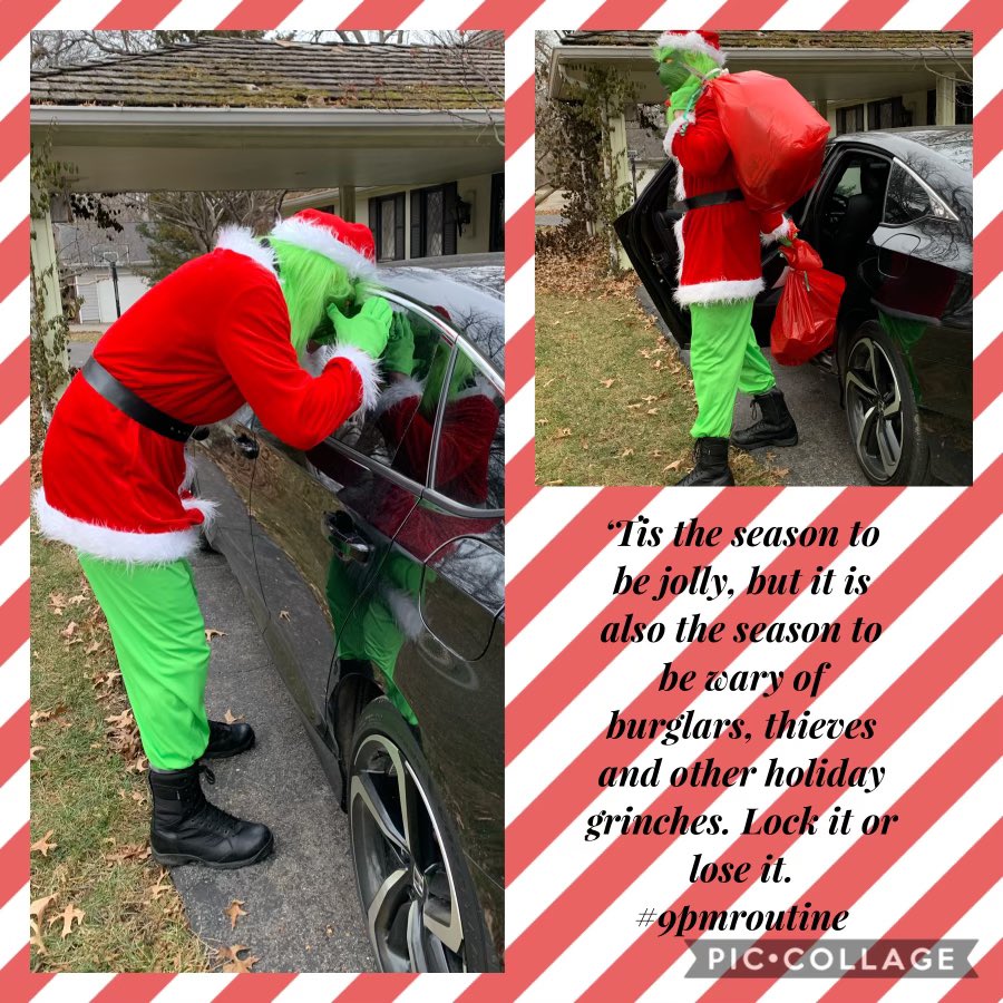 PVPoliceDept's tweet photo. Crime Prevention tip of the day!  As you wrap up your holiday shopping, ensure you don’t leave your packages in plain view!  The Grinch and others will take advantage of the easy target you have left them! 🎁🚙🔒🚔💯

#9PMRoutine
#lockitorloseit
#dontbeaneasytarget https://t.co/EdgLTzn18u