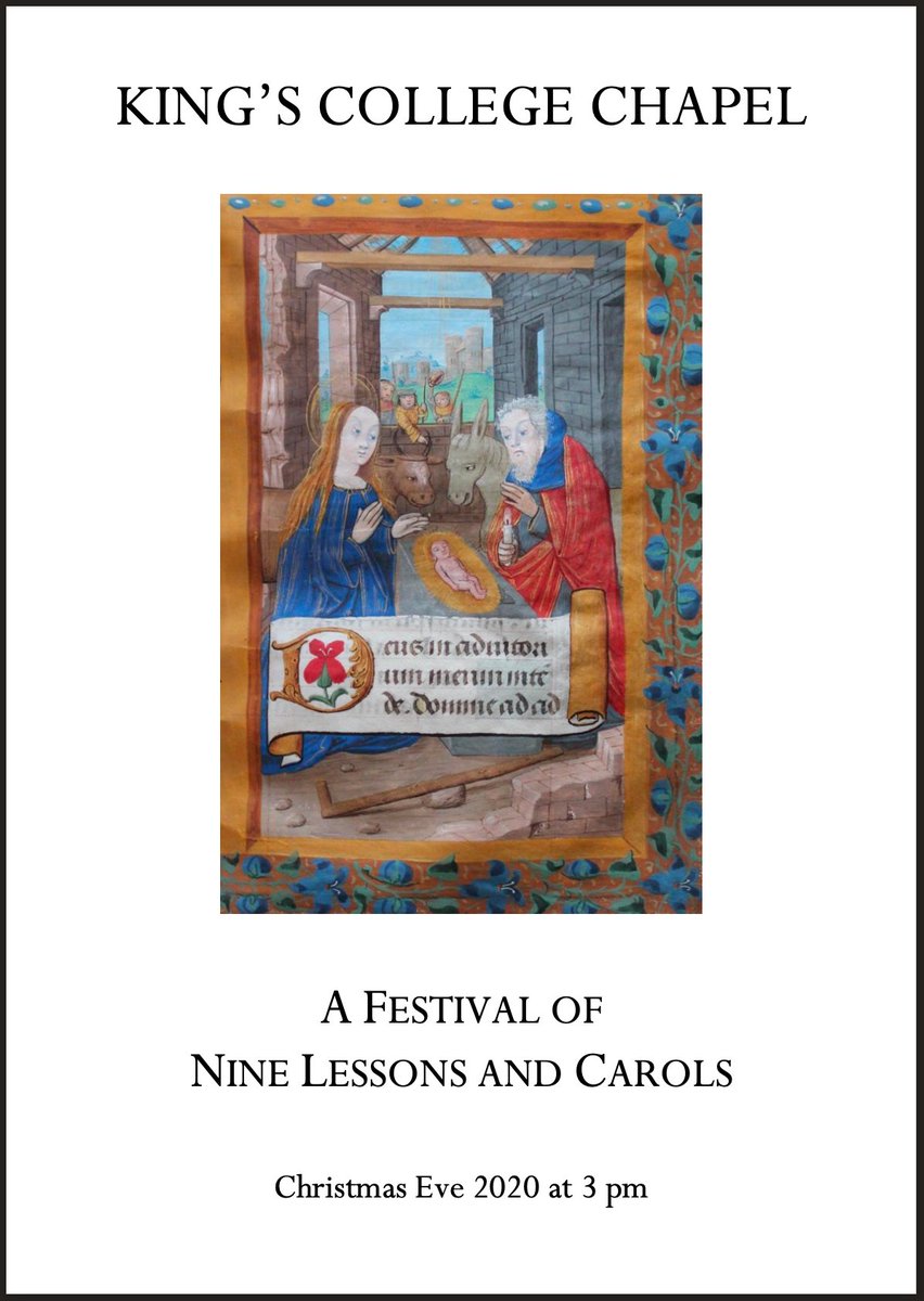 ChoirOfKingsCam's tweet photo. The order of service for A Festival of Nine Lessons and Carols is now available.

You can read it here: https://t.co/rDb6OtSwgB

#9LC https://t.co/Pjl9vjagGV