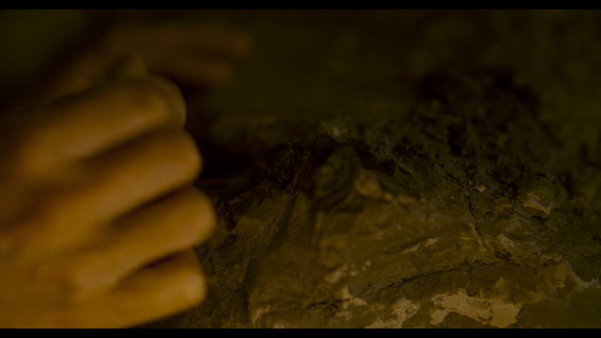  #Ammonite presents a 2nd scene where a female scientist discusses a fossil. Her pupil is not a patronizing man but a curious woman.The camera hangs close to the find, sensing the organic's impressions in the stone.A charged lesson. Sexual & intellectual intimacy intertwine.