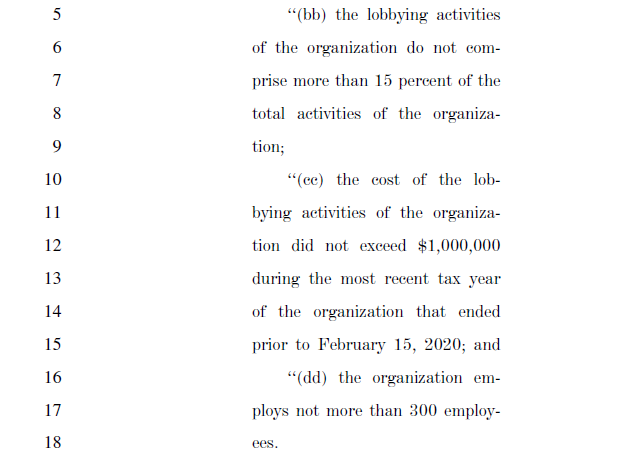 Nonprofits are still able to participate in  #PPP which now includes 501(c)(6) organizations such as chambers of commerce and also includes "destination marketing" organizations. This had been on the table most of the year. 7/x