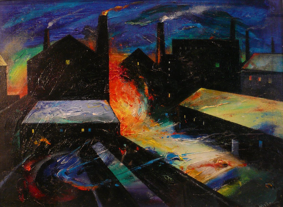 OwdAlbert's tweet photo. Ok @GrimArtGroup it's time for a splash of... Grim art in living TECHNICOLOUR! The Artist is David Wilde and he really made those colours sing. I just missed buying one of his original paintings recently, it would certainly have brightened me hallway up. 😎 https://t.co/XpadQwxfWJ