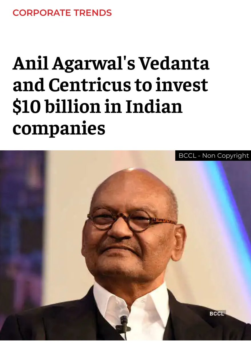 And what of Vedanta, ask you? Well, a bit under the radar, they've announced they'll be investing $10billion in India.Except there's a catch, it'll be to take over government-owned public sector enterprises. Things come a full circle.