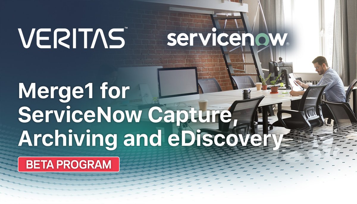 Globanet (@globanet) on Twitter photo Our beta program for @servicenow is live! Contact us today to get started capturing ServiceNow to meet compliance and eDiscovery standards: ow.ly/V3Dv50CRqtl
#Globanet #Veritas #DigitalCompliance Our beta program for @servicenow is live! Contact us today to get started capturing ServiceNow to meet compliance and eDiscovery standards: ow.ly/V3Dv50CRqtl
#Globanet #Veritas #DigitalCompliance