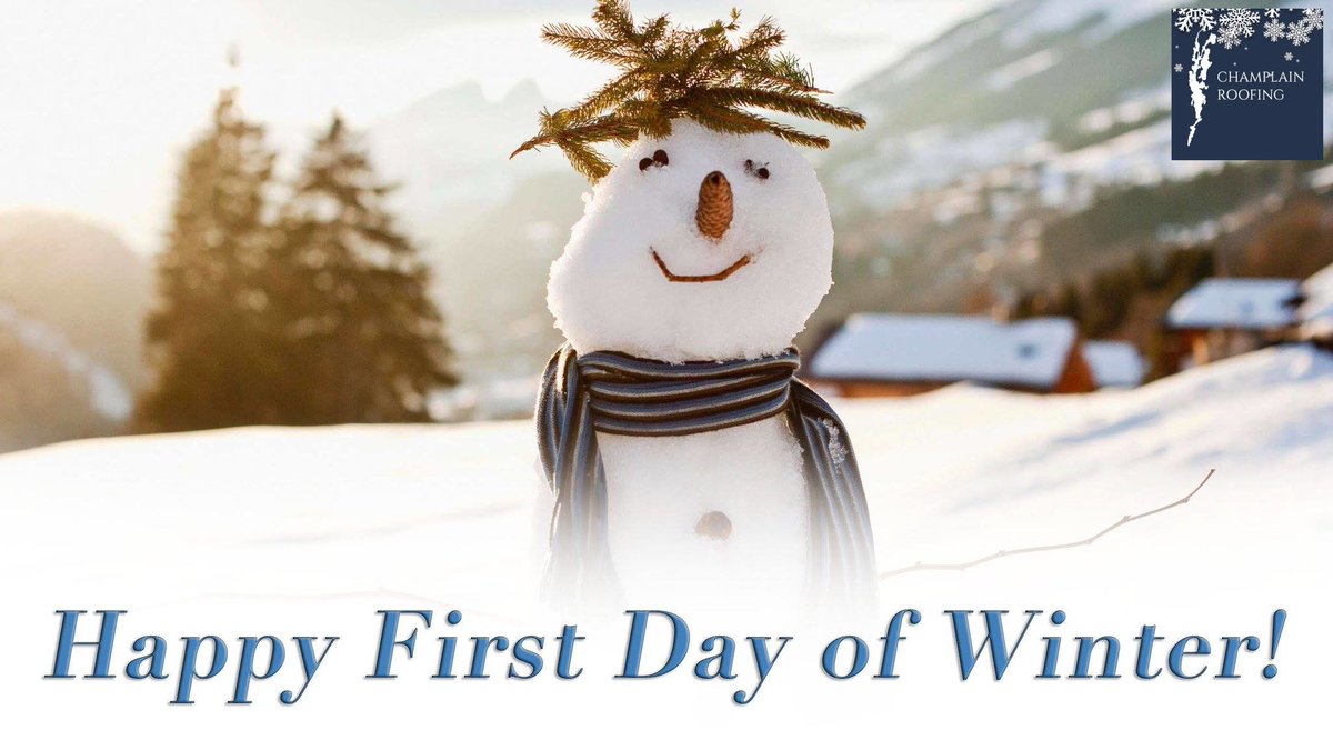 ChamplainRoofi1's tweet photo. Happy First Day of Winter from your friends at Champlain Roofing!  Hope you stay warm &amp; stay safe!

#roofing #roof #construction #roofingcontractor #roofer #roofingcompany #roofers #roofinglife #contractor #roofersofinstagram #homeimprovement #roofrepair #metalroofing #shingles https://t.co/sUO1OTyKK3