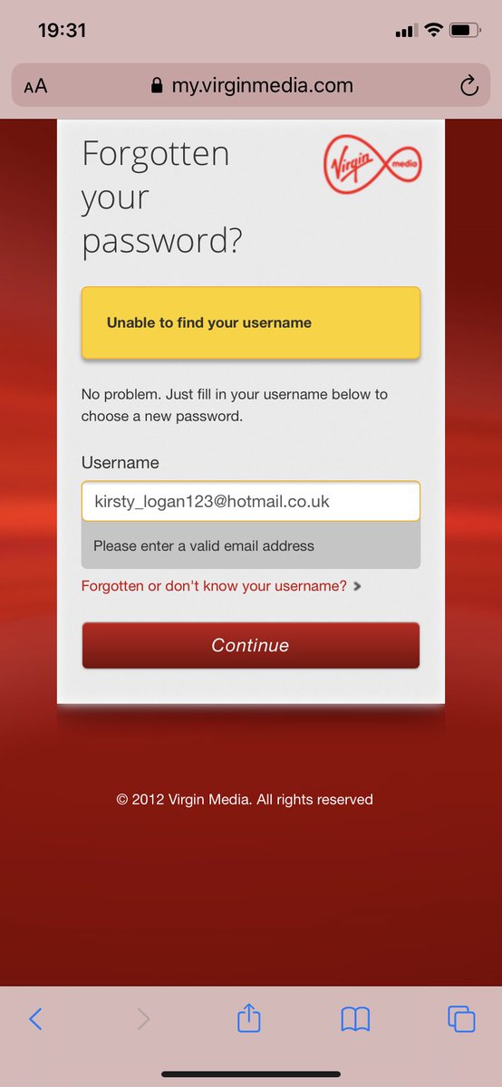 KaeElle1's tweet photo. @virginmedia This is what is coming up. When I try to  log in, create a new account and when I try to change password https://t.co/fHcpu8mtAk